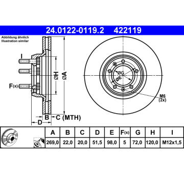 Brzdový kotouč ATE 24.0122-0119.2