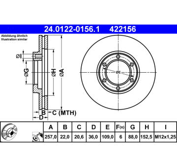Brzdový kotouč ATE 24.0122-0156.1