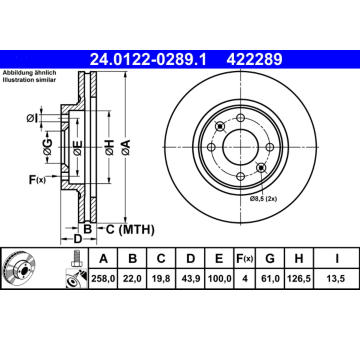 Brzdový kotouč ATE 24.0122-0289.1