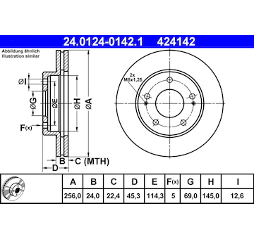 Brzdový kotouč ATE 24.0124-0142.1