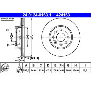 Brzdový kotouč ATE 24.0124-0163.1