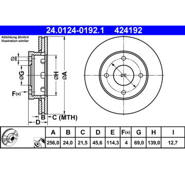 Brzdový kotouč ATE 24.0124-0192.1