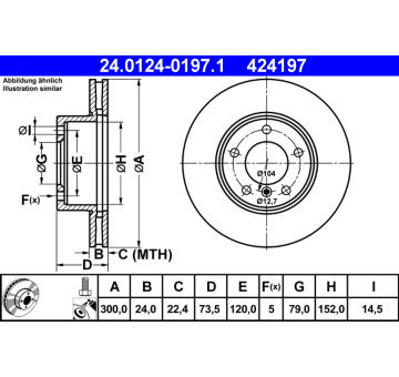 Brzdový kotouč ATE 24.0124-0197.1