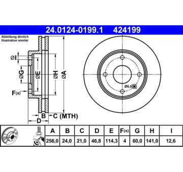 Brzdový kotouč ATE 24.0124-0199.1