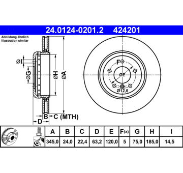 Brzdový kotouč ATE 24.0124-0201.2