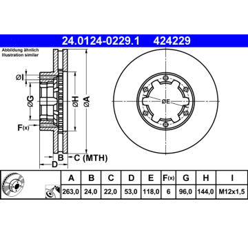 Brzdový kotouč ATE 24.0124-0229.1