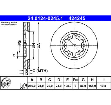 Brzdový kotouč ATE 24.0124-0245.1