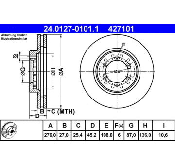 Brzdový kotouč ATE 24.0127-0101.1