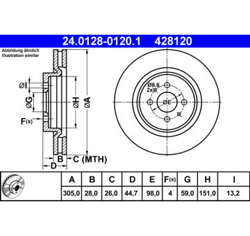 Brzdový kotouč ATE 24.0128-0120.1
