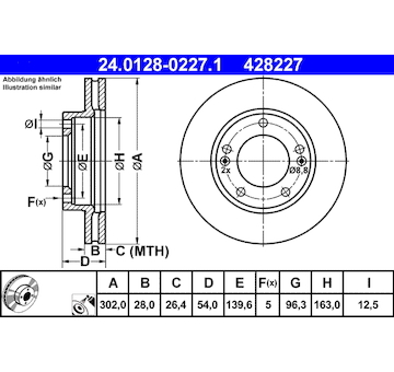 Brzdový kotouč ATE 24.0128-0227.1