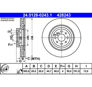 Brzdový kotouč ATE 24.0128-0243.1