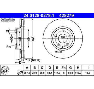 Brzdový kotouč ATE 24.0128-0279.1