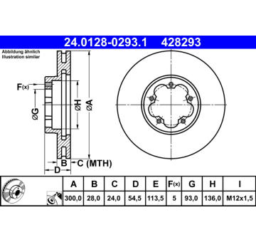 Brzdový kotouč ATE 24.0128-0293.1