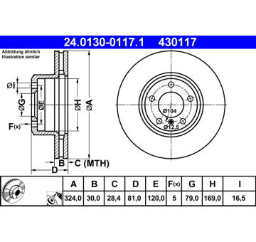 Brzdový kotouč ATE 24.0130-0117.1