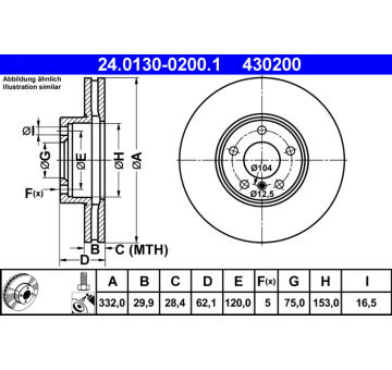 Brzdový kotouč ATE 24.0130-0200.1