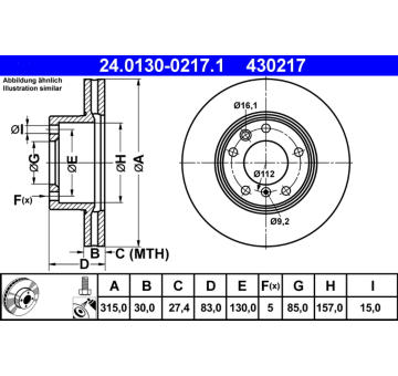 Brzdový kotouč ATE 24.0130-0217.1