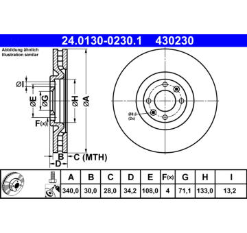 Brzdový kotouč ATE 24.0130-0230.1