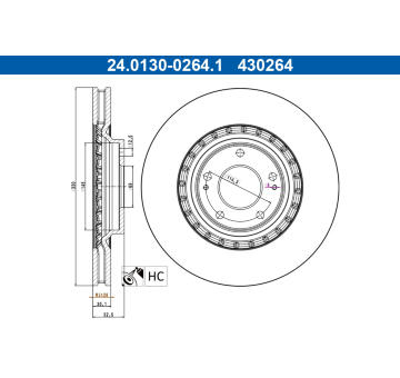 Brzdový kotouč ATE 24.0130-0264.1