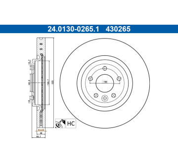Brzdový kotouč ATE 24.0130-0265.1