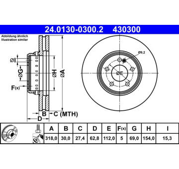 Brzdový kotouč ATE 24.0130-0300.2