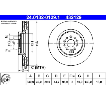 Brzdový kotouč ATE 24.0132-0129.1