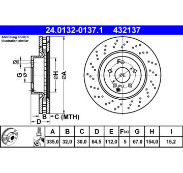 Brzdový kotouč ATE 24.0132-0137.1