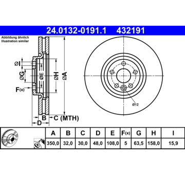 Brzdový kotouč ATE 24.0132-0191.1