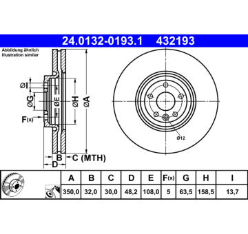 Brzdový kotouč ATE 24.0132-0193.1