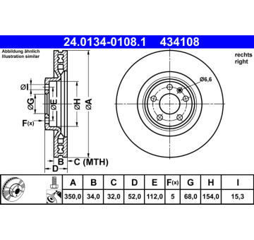 Brzdový kotouč ATE 24.0134-0108.1