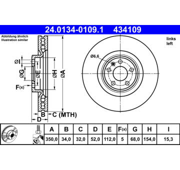 Brzdový kotouč ATE 24.0134-0109.1