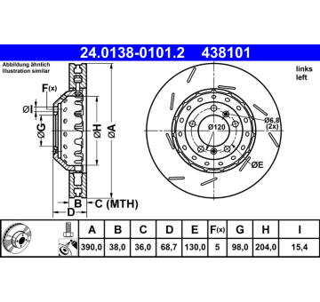 Brzdový kotouč ATE 24.0138-0101.2