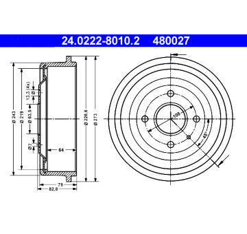 Brzdový buben ATE 24.0222-8010.2
