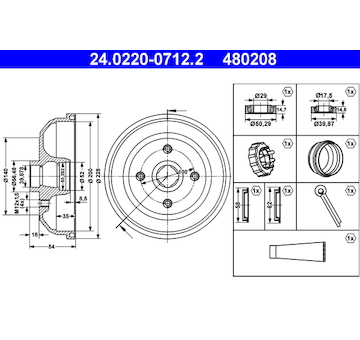 Brzdový buben ATE 24.0220-0712.2