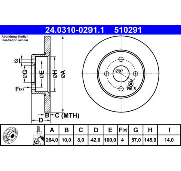 Brzdový kotúč ATE 24.0310-0291.1