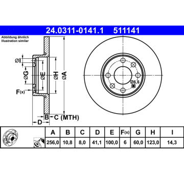 Brzdový kotouč ATE 24.0311-0141.1
