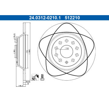 Brzdový kotouč ATE 24.0312-0210.1