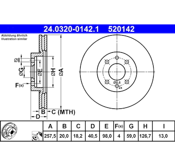Brzdový kotouč ATE 24.0320-0142.1