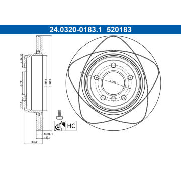 Brzdový kotouč ATE 24.0320-0183.1