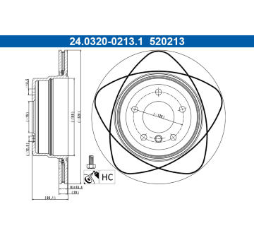 Brzdový kotouč ATE 24.0320-0213.1