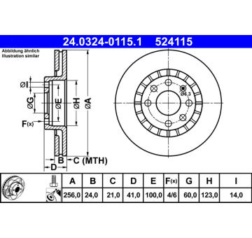 Brzdový kotouč ATE 24.0324-0115.1