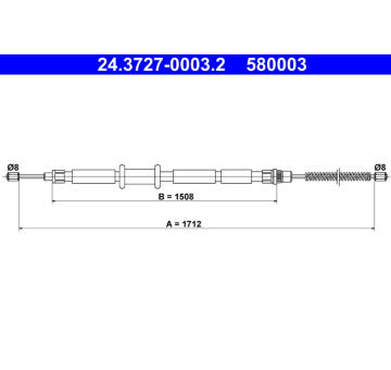 Tazne lanko, parkovaci brzda ATE 24.3727-0003.2