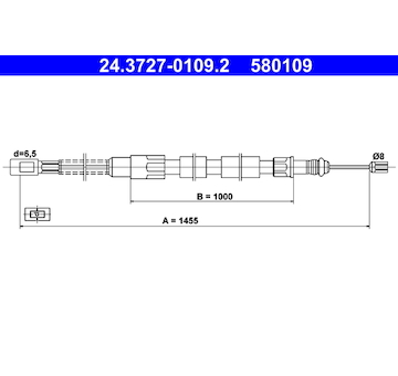 Tažné lanko, parkovací brzda ATE 24.3727-0109.2