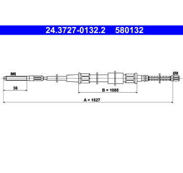 Tažné lanko, parkovací brzda ATE 24.3727-0132.2