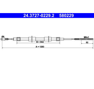 Tažné lanko, parkovací brzda ATE 24.3727-0229.2