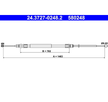 Tažné lanko, parkovací brzda ATE 24.3727-0248.2