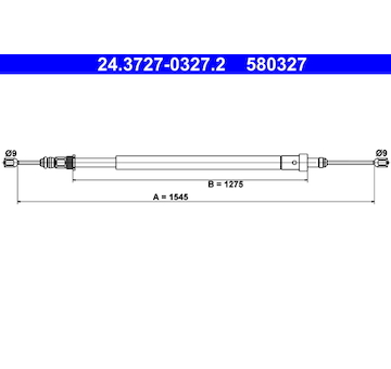 Tažné lanko, parkovací brzda ATE 24.3727-0327.2