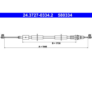 Tažné lanko, parkovací brzda ATE 24.3727-0334.2