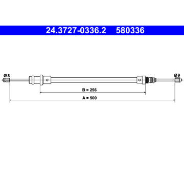 Tažné lanko, parkovací brzda ATE 24.3727-0336.2