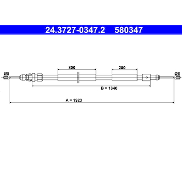 Tažné lanko, parkovací brzda ATE 24.3727-0347.2