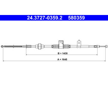 Tažné lanko, parkovací brzda ATE 24.3727-0359.2